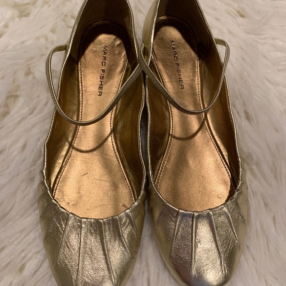 marc fisher gold flats